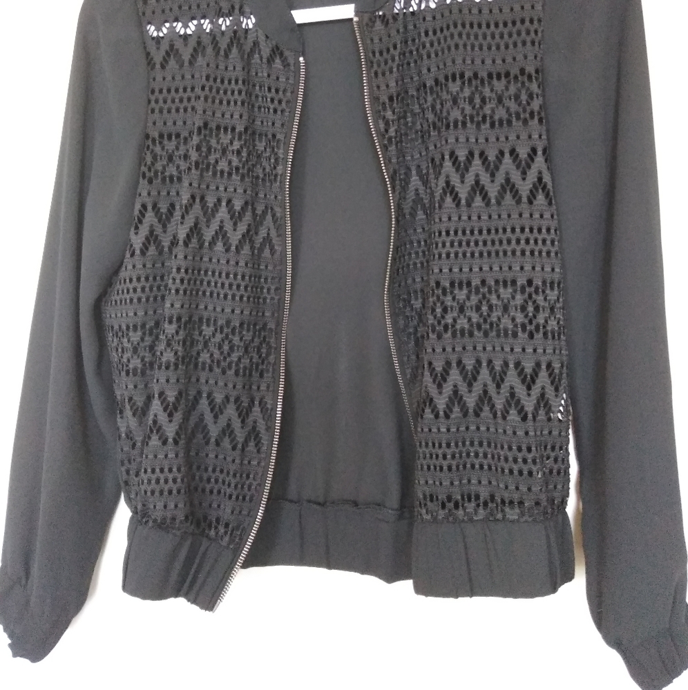 Women's mesh front zipper jacket - Picture 2 of 3